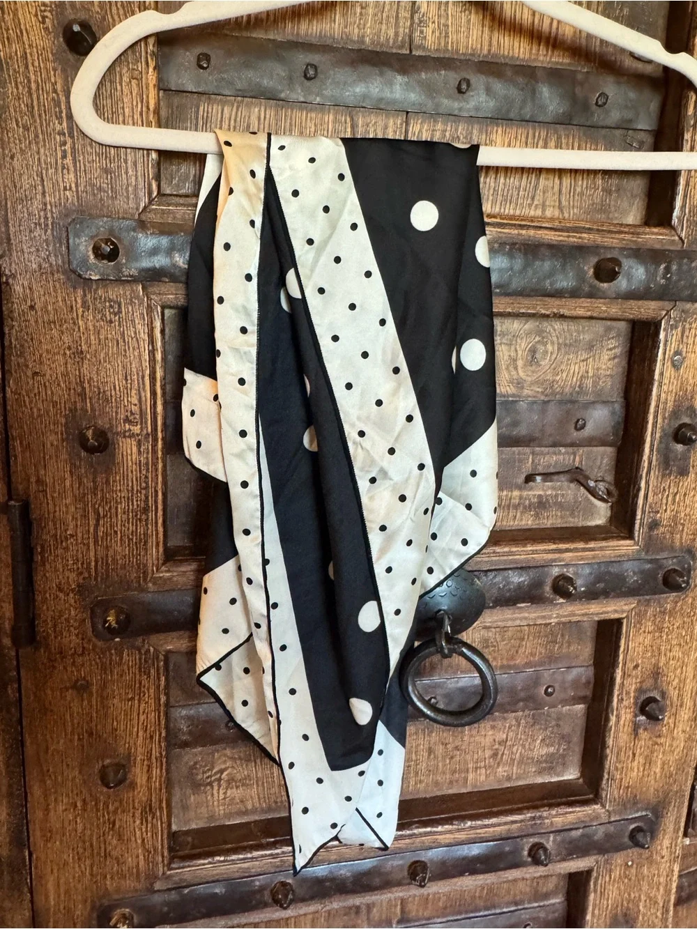AE Black and White Polka Dot Scarf